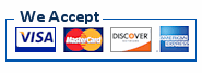 We Accept Visa | MasterCard | Discover Network | American Expres